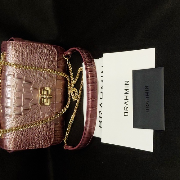 BRAHMIN ROSA Croc-Embossed Crossbody - Picture 3 of 12